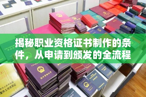 安宁揭秘职业资格证书制作的条件，从申请到颁发的全流程解析