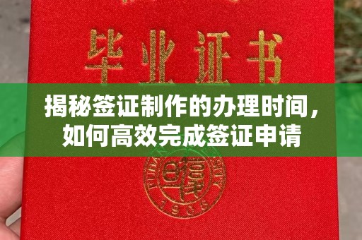 安宁揭秘签证制作的办理时间，如何高效完成签证申请