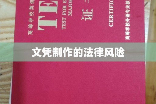 安宁文凭制作的法律风险